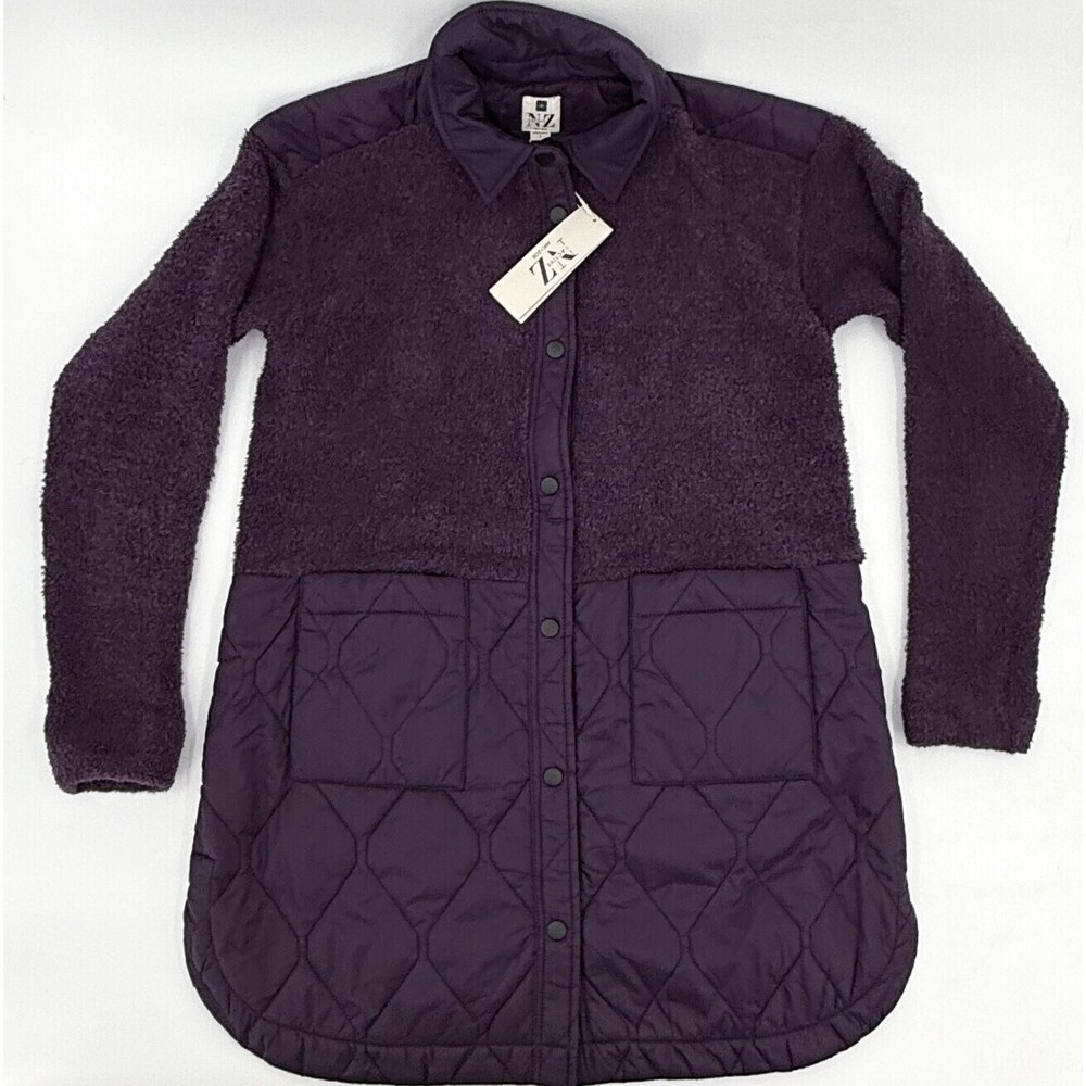 NIC+ZOE Active Chore Barn Coat Jacket Womens Small Quilted Fleece Snap Button